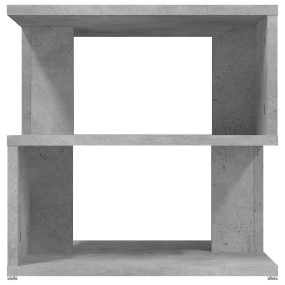 Mesa auxiliar de madera ingeniería gris hormigón 40x40x40