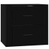 Mesita de noche de pared negro 50x36x47