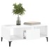 Mesa de centro madera contrachapada blanco brillo 90x50x36,5