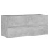 Armario para lavabo contrachapada gris hormigón 100x38,5x45