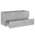 Armario para lavabo contrachapada gris hormigón 100x38,5x45
