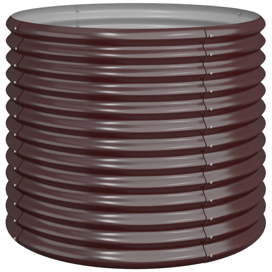 Jardinera acero con recubrimiento en polvo marrón