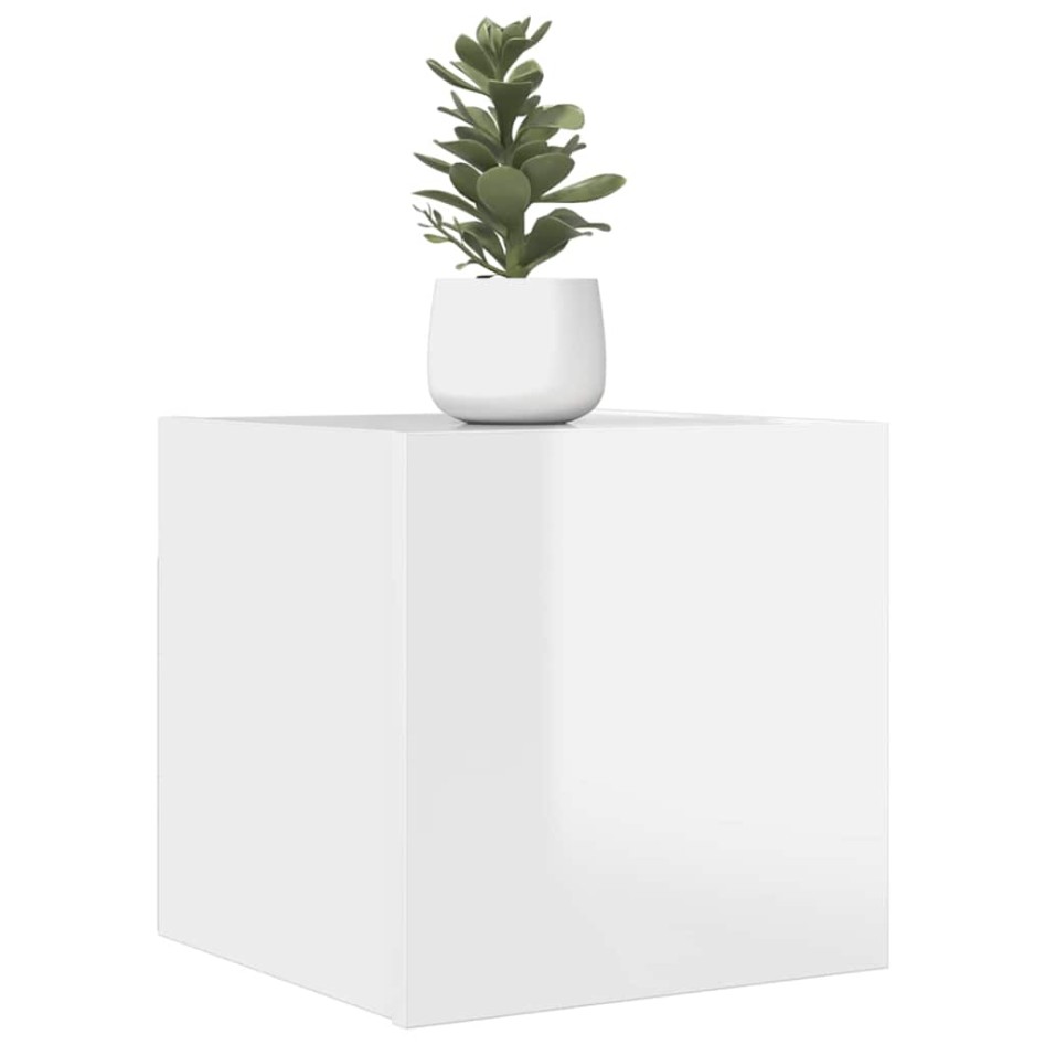 Muebles de salón de pared blanco brillo 30,5x30x30