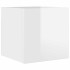 Muebles de salón de pared blanco brillo 30,5x30x30