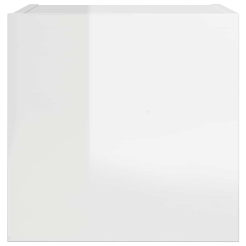 Muebles de salón de pared blanco brillo 30,5x30x30
