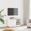 Mueble para TV de madera maciza de pino blanco 74x35x44 cm