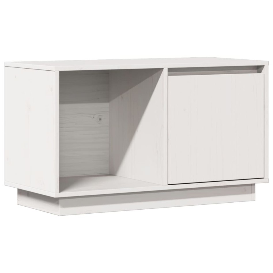 Mueble para TV de madera maciza de pino blanco 74x35x44