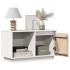 Mueble para TV de madera maciza de pino blanco 74x35x44
