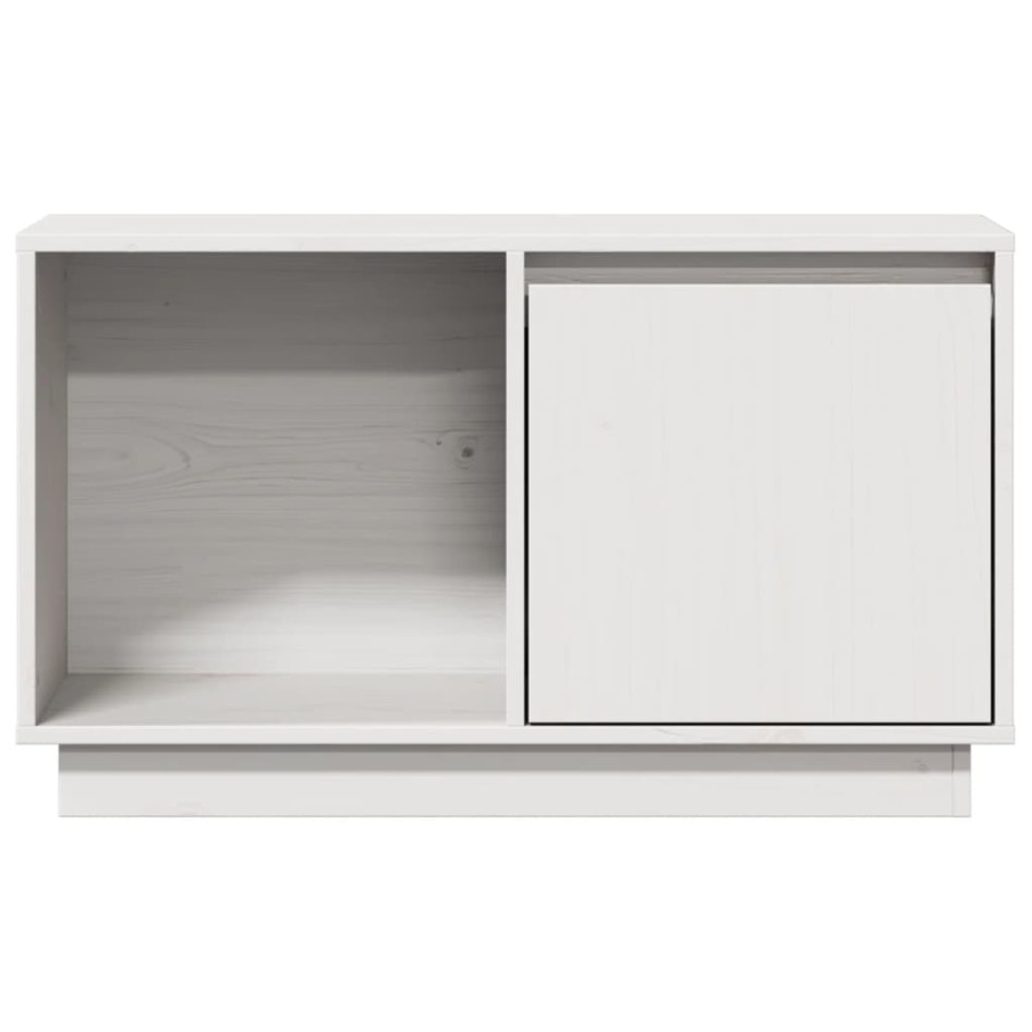 Mueble para TV de madera maciza de pino blanco 74x35x44