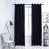 Cortinas opacas con anillas 2 uds terciopelo negro 140x245