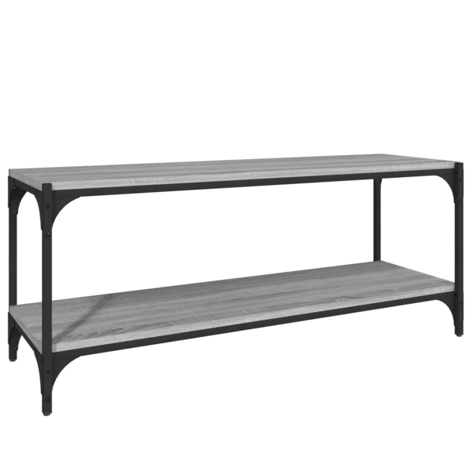 Mueble para TV contrachapada y acero gris Sonoma 100x33x41