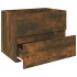 Mueble de lavabo contrachapado roble ahumado 60x38,5x45