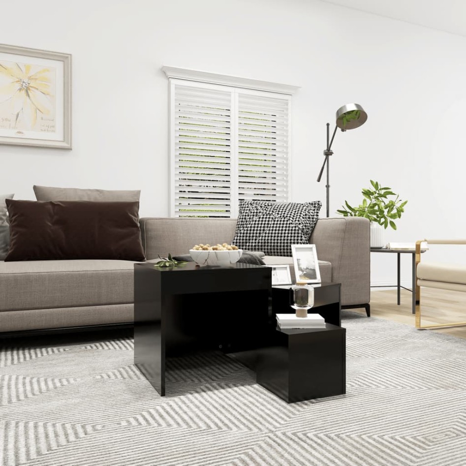 Mesas apilables 3 piezas madera contrachapada