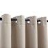 Cortinas opacas con anillas de metal 2 piezas beige 140x245