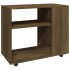 Mesa auxiliar madera contrachapada roble marrón 70x35x55