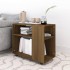 Mesa auxiliar madera contrachapada roble marrón 70x35x55
