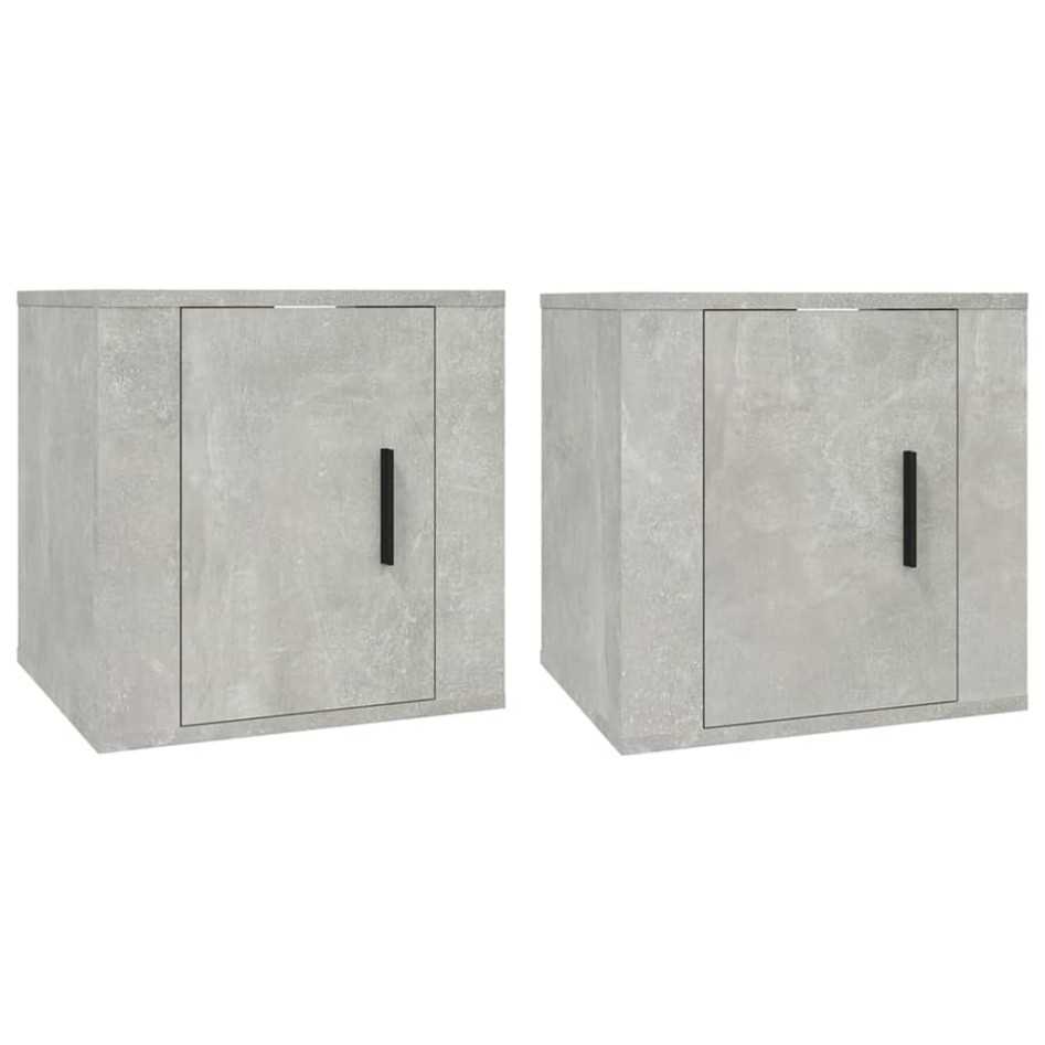 Muebles para TV de pared 2 uds gris hormigón 40x34,5x40