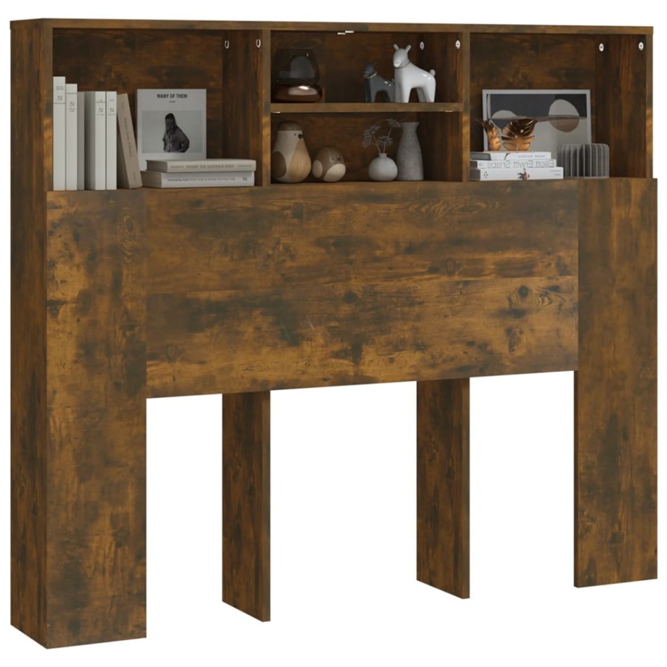 Mueble cabecero roble ahumado 120x19x103,5