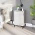 Mesita de noche madera contrachapada blanco brillo 40x35x70