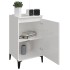 Mesita de noche madera contrachapada blanco brillo 40x35x70