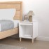 Mesita de noche madera contrachapada blanco 40x35x50