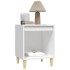 Mesita de noche madera contrachapada blanco 40x35x50