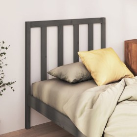 Cabecero de cama madera maciza de pino gris 95x4x100