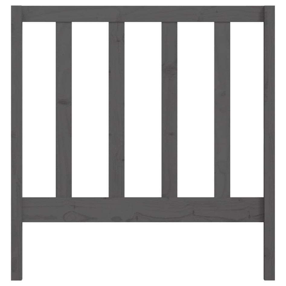 Cabecero de cama madera maciza de pino gris 95x4x100