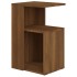 Mesa auxiliar madera contrachapada marrón roble 36x30x56