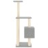Rascador para gatos con postes de sisal gris claro 104