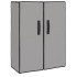 Armario zapatero de tela gris 60x28x90
