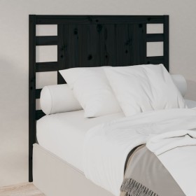 Cabecero de cama madera maciza de pino negro 96x4x100