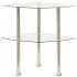 Mesa auxiliar de ordenador vidrio transparente 38x38x50