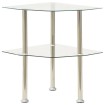 Mesa auxiliar de ordenador vidrio transparente 38x38x50 cm