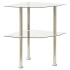 Mesa auxiliar de ordenador vidrio transparente 38x38x50