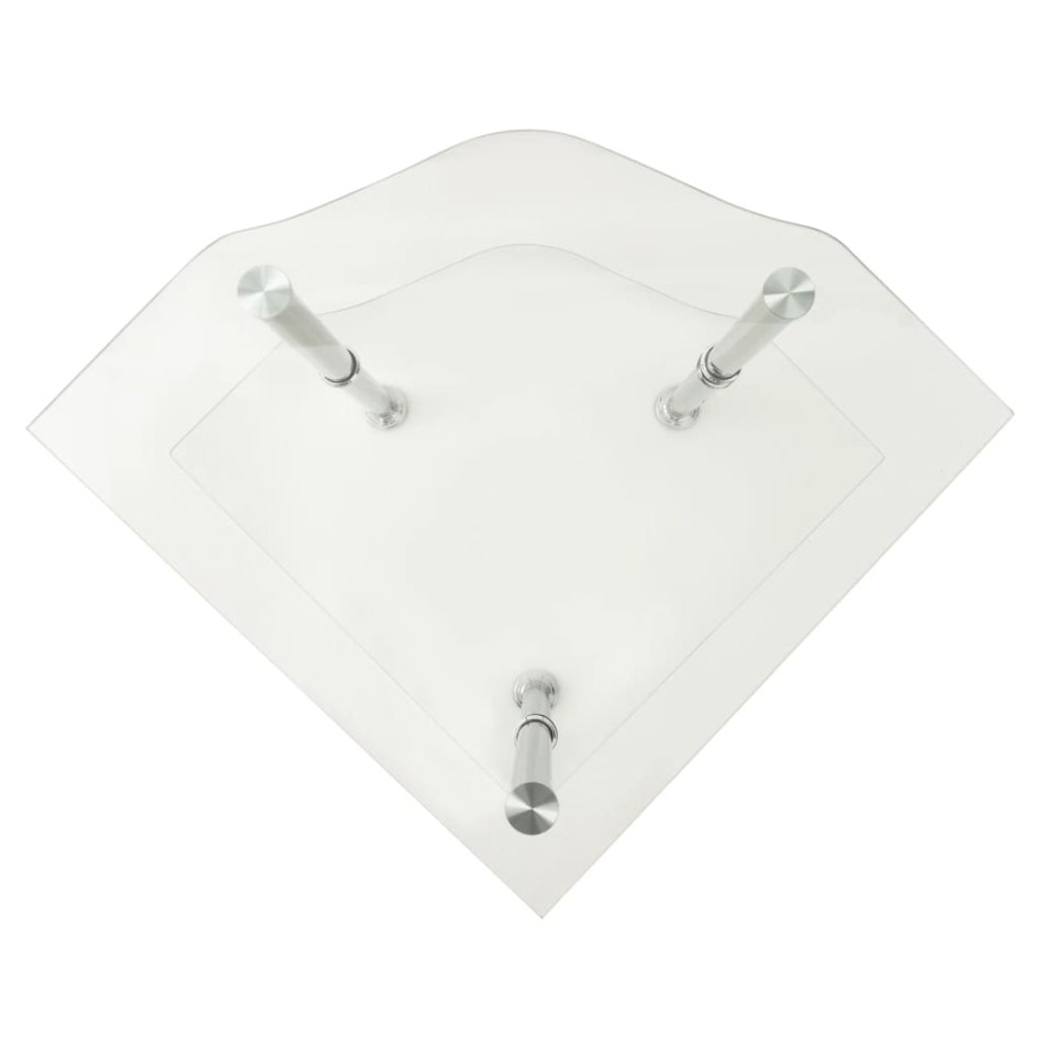 Mesa auxiliar de ordenador vidrio transparente 38x38x50