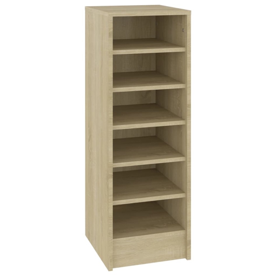 Mueble zapatero madera contrachapada roble Sonoma 31,5x35x90