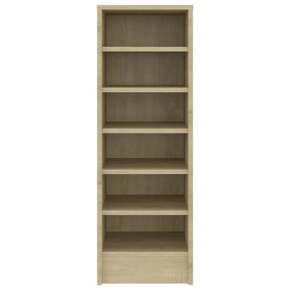 Mueble zapatero madera contrachapada roble Sonoma 31,5x35x90