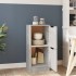 Aparador de madera contrachapada gris hormigón 30x30x70