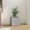 Jardinera de madera contrachapada gris hormigón 40x40x40 cm
