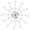 Reloj de pared con movimiento de cuarzo 50 cm plateado