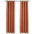 Cortinas opacas anillas de metal 2 pzs color óxido 140x225