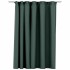 Cortina opaca con ganchos look de lino verde 290x245
