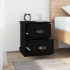 Mesita de noche madera contrachapada negro 39x39x47,5