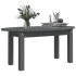 Mesa de centro de madera maciza de pino gris 80x40x35