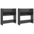 Zapateros de pared 2 uds contrachapada gris brillo 60x18x60
