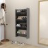 Zapateros de pared 2 uds contrachapada gris brillo 60x18x60