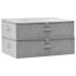 Cajas de almacenaje 2 unidades tela gris 70x40x18