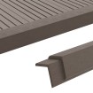 Molduras angulares 5 uds WPC marrón oscuro 170 cm