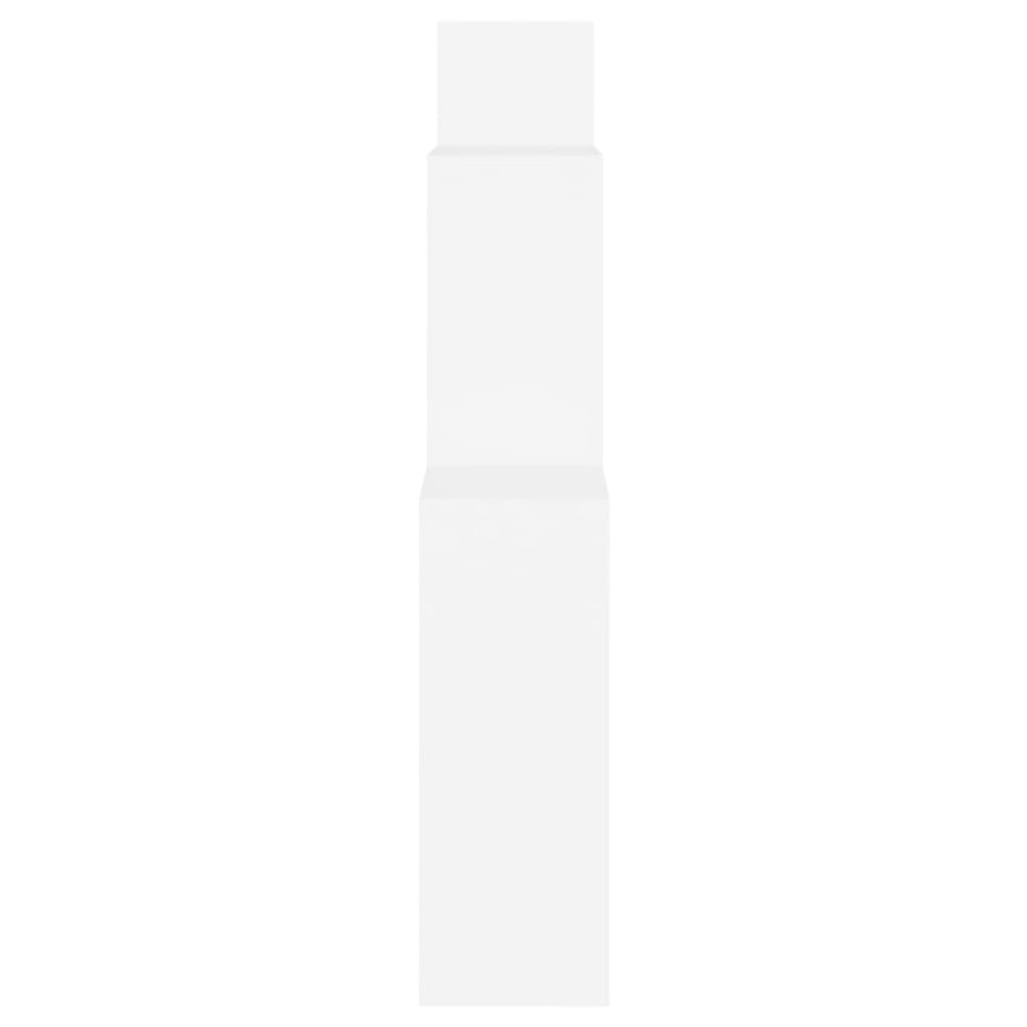 Estante de cubo pared madera contrachapada blanco 80x15x78,5